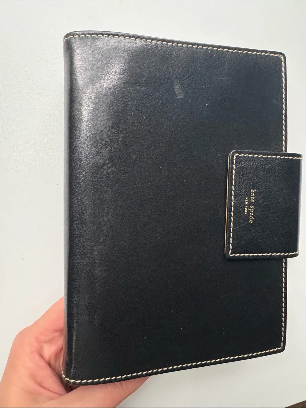 Kate Spade Italy Black Leather Planner Organizer